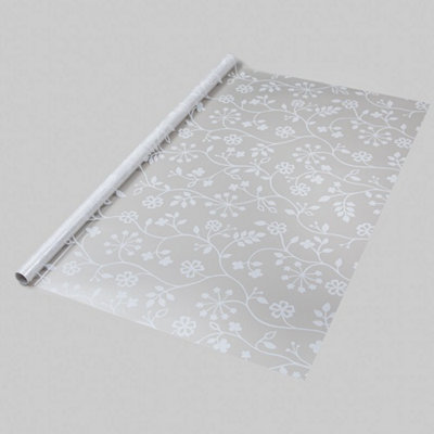 Purple Floral Window Privacy Film - Static Cling No Glue, UV & Heat Blocking, Easy Install (24x36 Inch) - View #7
