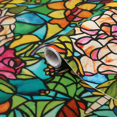 d-c-fix Tulia Self Adhesive Window Vinyl Stained Glass Sticky Back ...
