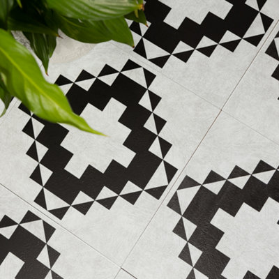 d-c-fix Victorian Tiles Self Adhesive Vinyl Floor Tiles Pack of 11 (1sqm) - 4