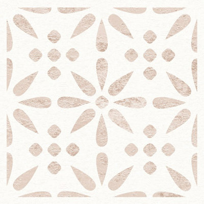 d-c-fix Vintage Flowers Self Adhesive Vinyl Floor Tiles Pack of 11 (1sqm) - 3