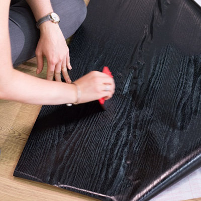 d-c-fix Woodgrain Blackwood Self Adhesive Vinyl Wrap Film for Kitchen Doors and Worktops 15m(L) 67.5cm(W)