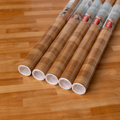 d-c-fix Woodgrain Butchers Block Self Adhesive Vinyl Wrap Film for Kitchen Doors and Worktops 2m(L) 67.5cm(W) pack of 5 rolls