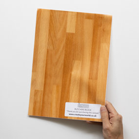 d-c-fix Woodgrain Butchers Block Self Adhesive Vinyl Wrap Film for Kitchen Doors and Worktops A4 Sample 297mm(L) 210mm(W)