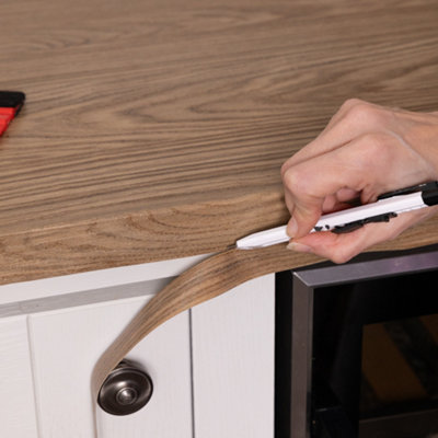 d-c-fix Woodgrain Casella Oak Brown Self Adhesive Vinyl Wrap Film for Kitchen Doors and Worktops 2m(L) 67.5cm(W)