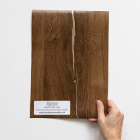 d-c-fix Woodgrain Flagstaff Oak Self Adhesive Vinyl Wrap Film for Kitchen Doors and Worktops A4 Sample 297mm(L) 210mm(W)