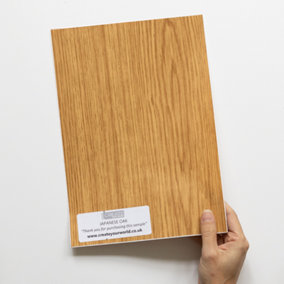 d-c-fix Woodgrain Japanese Oak Self Adhesive Vinyl Wrap Film for Kitchen Doors and Worktops A4 Sample 297mm(L) 210mm(W)