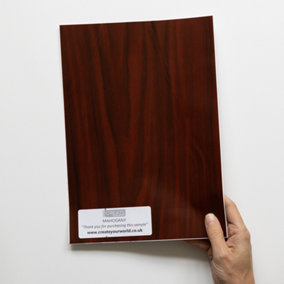 d-c-fix Woodgrain Mahogany Self Adhesive Vinyl Wrap Film for Kitchen Doors and Worktops A4 Sample 297mm(L) 210mm(W)