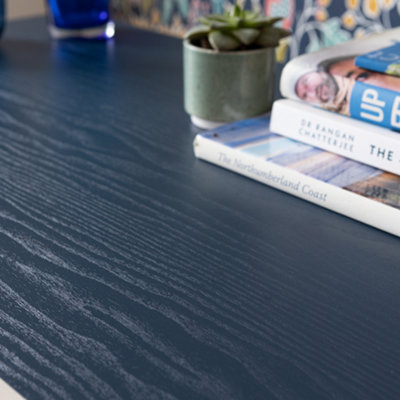 d-c-fix Woodgrain Midnight Navy Self Adhesive Vinyl Wrap Film for Kitchen Doors and Worktops 1m(L) 67.5cm(W) - 4