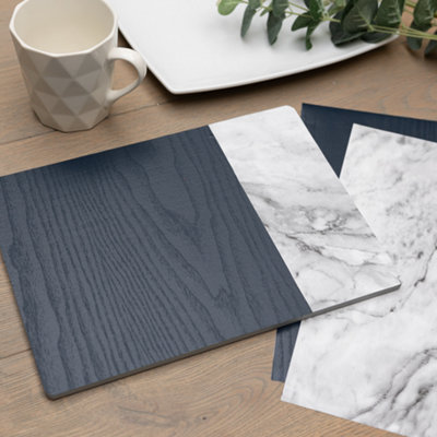 d-c-fix Woodgrain Midnight Navy Self Adhesive Vinyl Wrap Film for Kitchen Doors and Worktops 1m(L) 67.5cm(W) - 5