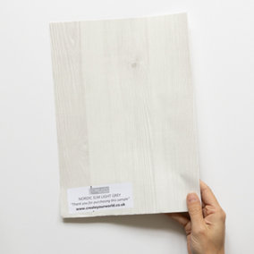 d-c-fix Woodgrain Nordic Elm Self Adhesive Vinyl Wrap Film for Kitchen Doors and Worktops A4 Sample 297mm(L) 210mm(W)