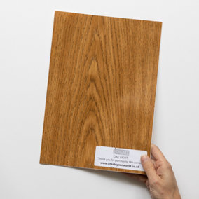 d-c-fix Woodgrain Oak Light Self Adhesive Vinyl Wrap Film for Kitchen Doors and Worktops A4 Sample 297mm(L) 210mm(W)