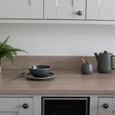 d-c-fix Woodgrain Oak Santana Lime Self Adhesive Vinyl Wrap Film for Kitchen Doors and Worktops 2.1m(L) 90cm(W) - 4
