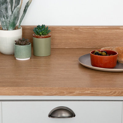 d-c-fix Woodgrain Oak Sheffield Country Self Adhesive Vinyl Wrap Film for Kitchen Doors and Worktops 1m(L) 90cm(W) - 4