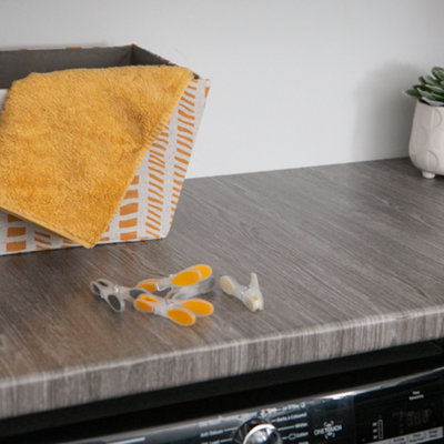 d-c-fix Woodgrain Oak Sheffield Grey Self Adhesive Vinyl Wrap Film for Kitchen Doors and Worktops 2.1m(L) 90cm(W) - 3