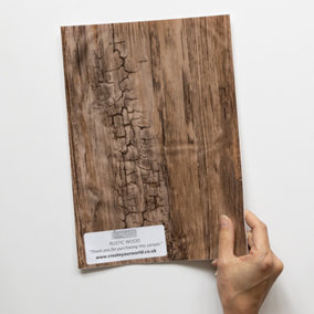 d-c-fix Woodgrain Rustic Wood Self Adhesive Vinyl Wrap Film for Kitchen Doors and Worktops A4 Sample 297mm(L) 210mm(W)