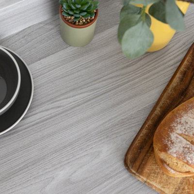d-c-fix Woodgrain Sangallo Grey Self Adhesive Vinyl Wrap Film for Kitchen Doors and Worktops 5m(L) 67.5cm(W)