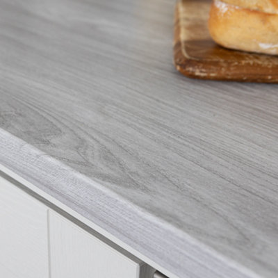 d-c-fix Woodgrain Sangallo Grey Self Adhesive Vinyl Wrap Film for Kitchen Worktops and Furniture 10m(L) 90cm(W) - 5