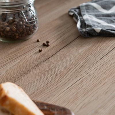 d-c-fix Woodgrain Sanremo Oak Sand Self Adhesive Vinyl Wrap Film for Kitchen Doors and Worktops A4 Sample 297mm(L) 210mm(W)
