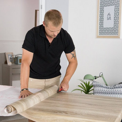 d-c-fix Woodgrain Sonoma Oak Light Self Adhesive Vinyl Wrap Film for Kitchen Doors and Worktops 2.1m(L) 90cm(W)