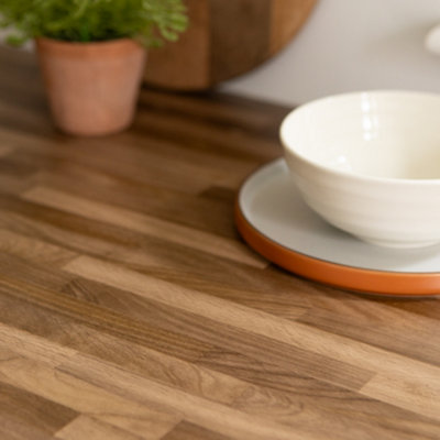 d-c-fix Woodgrain Walnut Block Self Adhesive Vinyl Wrap Film for Kitchen Doors and Worktops 15m(L) 67.5cm(W) - 6
