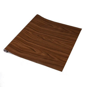 d-c-fix Woodgrain Walnut Medium Self Adhesive Vinyl Wrap Film for Kitchen Doors and Worktops 10m(L) 90cm(W)