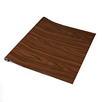 d-c-fix Woodgrain Walnut Medium Self Adhesive Vinyl Wrap Film for Kitchen Doors and Worktops 5m(L) 90cm(W)