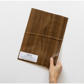 d-c-fix Woodgrain Walnut Medium Self Adhesive Vinyl Wrap Film for Kitchen Doors and Worktops A4 Sample 297mm(L) 210mm(W)