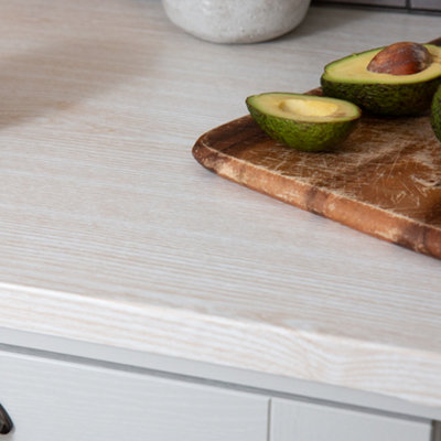 d-c-fix Woodgrain White Ash Self Adhesive Vinyl Wrap Film for Kitchen Doors and Worktops 10m(L) 67.5cm(W)