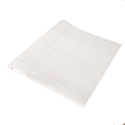 d-c-fix Woodgrain White Ash Self Adhesive Vinyl Wrap Film for Kitchen Doors and Worktops 15m(L) 67.5cm(W)