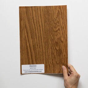 d-c-fix Woodgrain Wild Oak Self Adhesive Vinyl Wrap Film for Kitchen Doors and Worktops A4 Sample 297mm(L) 210mm(W)
