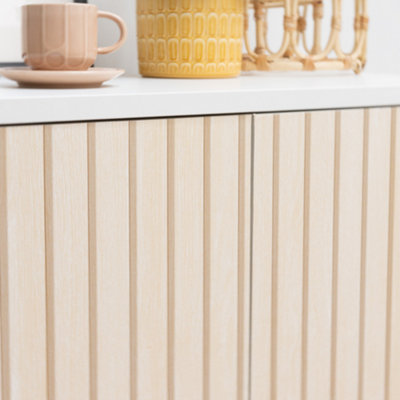 d-c-fix Woodgrain Wooden Slats Self Adhesive Vinyl Wrap Film for Kitchen Doors and Worktops 2.1m(L) 90cm(W)