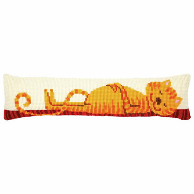 D/EXCLUD FUNNY CAT - Cross Stitch Kit: Draft Excluder: Funny Cat - Vervaco