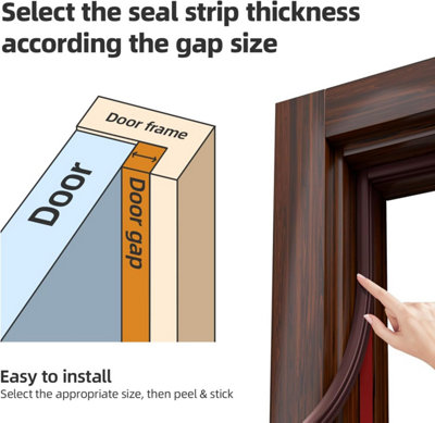 D-Profile Cold and Sound Insulating Door and Window Seal, Self-Adhesive ...
