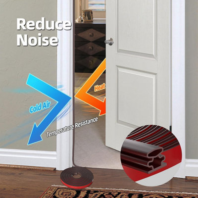 D-Profile Cold and Sound Insulating Door and Window Seal, Self-Adhesive ...