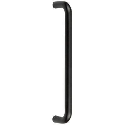 D Shape Matt Black Pull Handle for Doors - 300mm x 19mm Durable Design - Door Handle