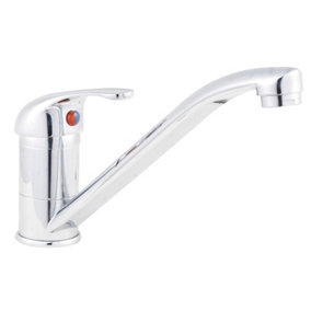 D-Type Lever Handle Kitchen Mixer Tap With Swivel Spout - Chrome - Balterley