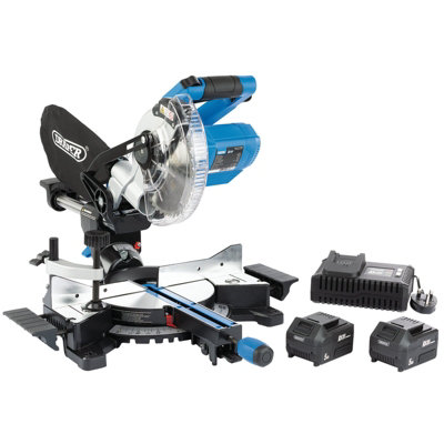 D20 20V Brushless 185mm Sliding Compound Mitre Saw Kit +2 x 5Ah Batteries and Charger 99632