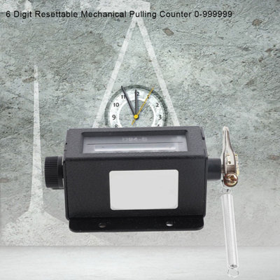 D94-S 6-Digit Resettable Mechanical Counter,Counts from 0 to 999999