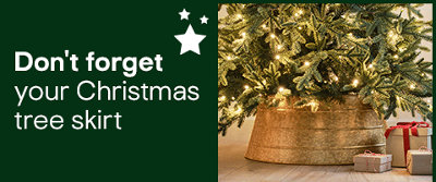 Shop Christmas tree skirts at B&Q.