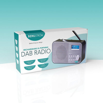DAB Radio - Mains Powered or Up To 10 Hours of Cordless Listening with ...