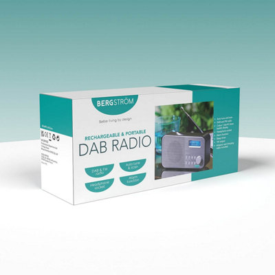 DAB Radio - Mains Powered or Up To 10 Hours of Cordless Listening with ...
