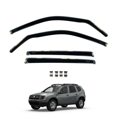 Dacia Duster (2010-2018) Wind Deflectors UV & Scratch Resistant Acrylic ...