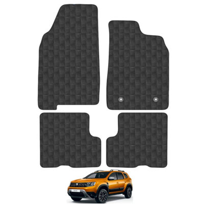 Dacia Duster 2018-Onward  Without Passanger Drawer  Car Mats Rubber Tailored