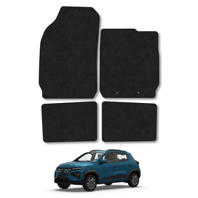 DACIA SPRING (2024+) CAR MATS BLACK CARPET TAILORED FIT EASY CLEAN