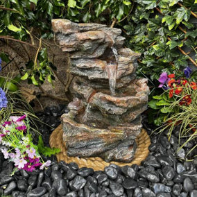 Dacite Mains Power Water Feature With Cover