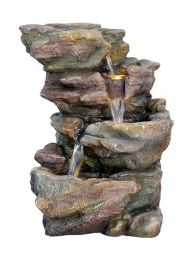 Dacite Rock Effect Solar Water Feature