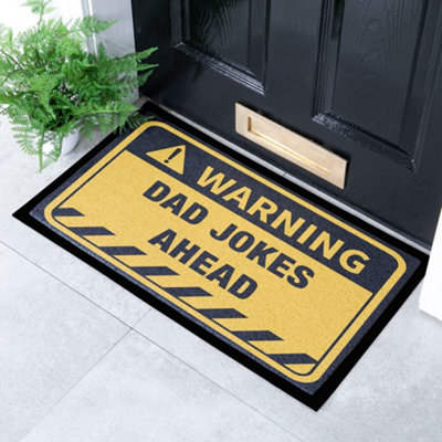 Dad Jokes Ahead Indoor & Outdoor Doormat 70x40cm DIY at B&Q