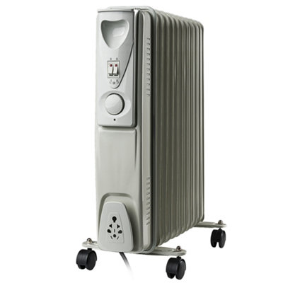 Daewoo 11 Fin Oil Filled Radiator 2500W Portable Heater with Energy ...