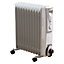 Daewoo 11-Fin Oil Filled Radiator 2500W With Thermostat For Large Rooms White