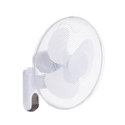 Daewoo 16" Wall Mounted Fan 3 Speed Oscillating With Remote Control White